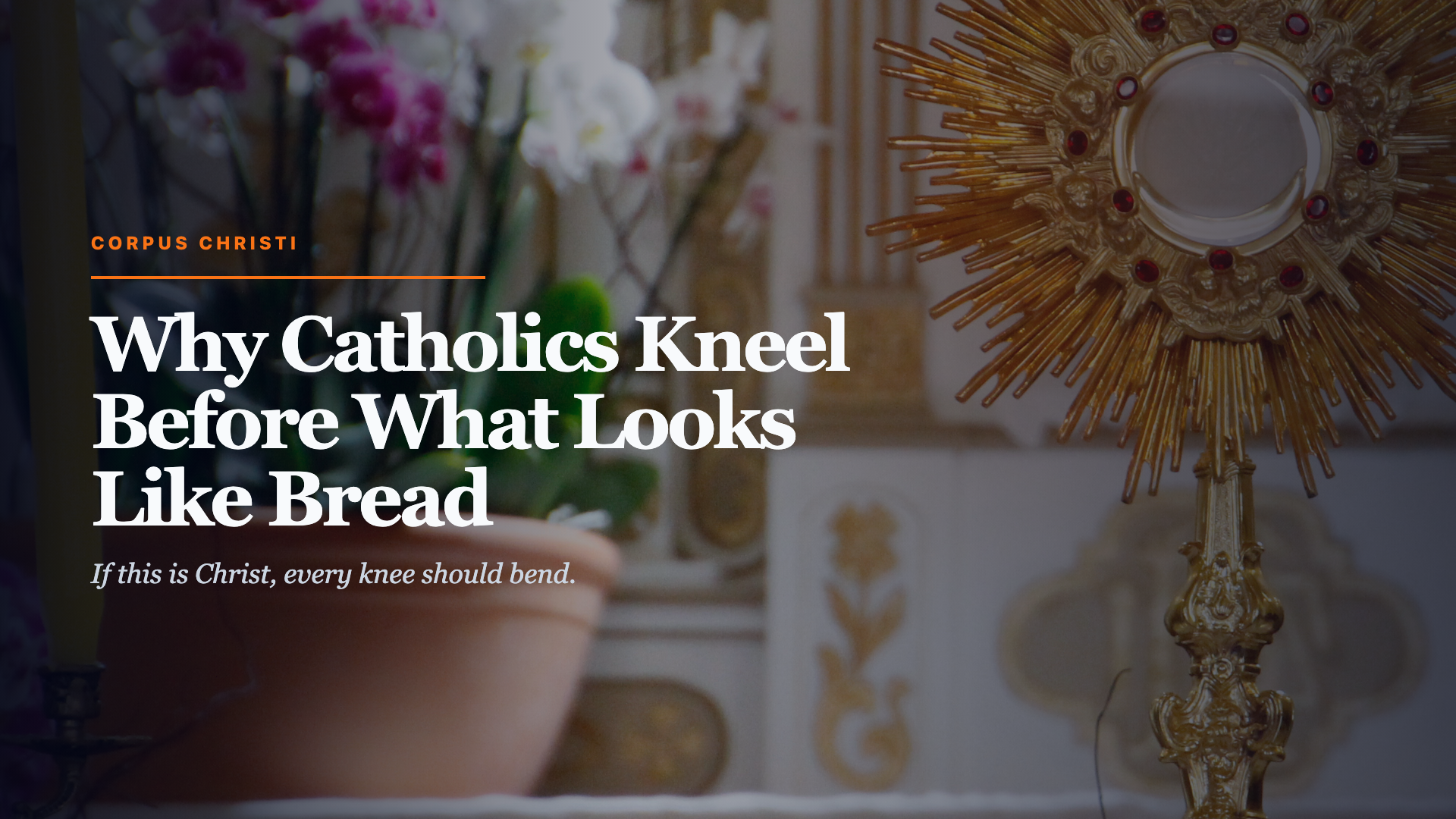 Screen 1: Why Catholics Kneel Before What Looks Like Bread