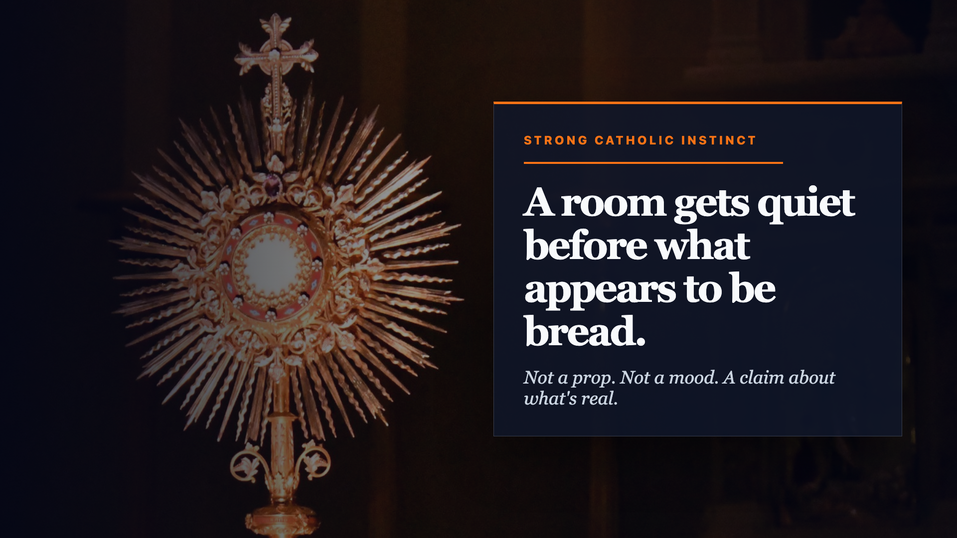 Screen 2: A room gets quiet before what appears to be bread.