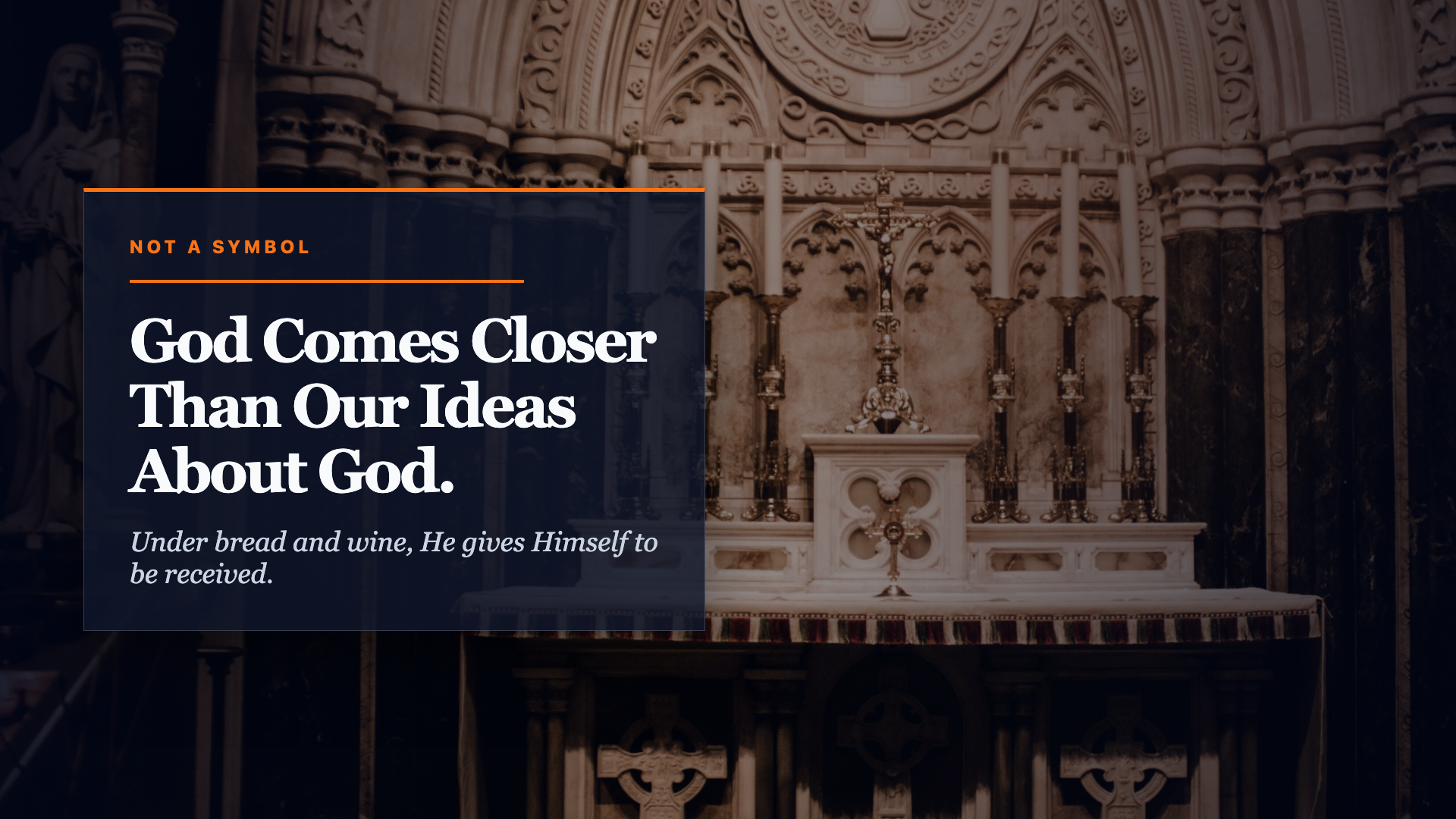 Screen 5: God Comes Closer Than Our Ideas About God.